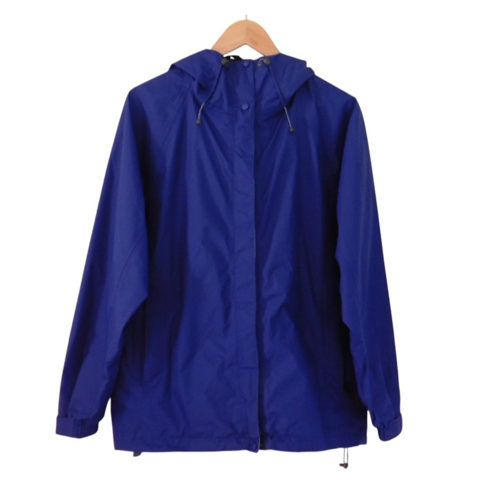 LL Bean Women's Rain Jacket Gore-Tex Hooded Full Zip Coat Raincoat Petite XL PXL